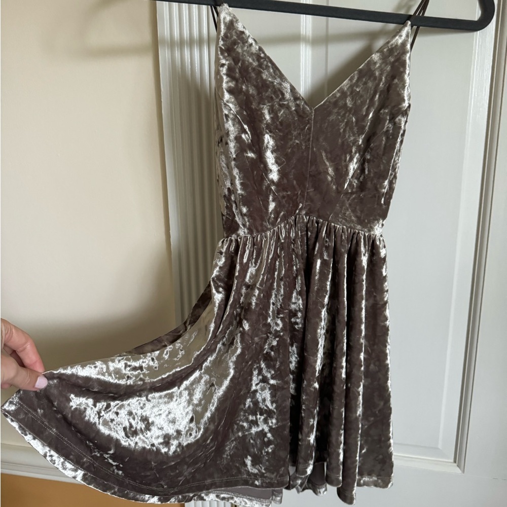 Silence + Noise velvet mini Romper size S